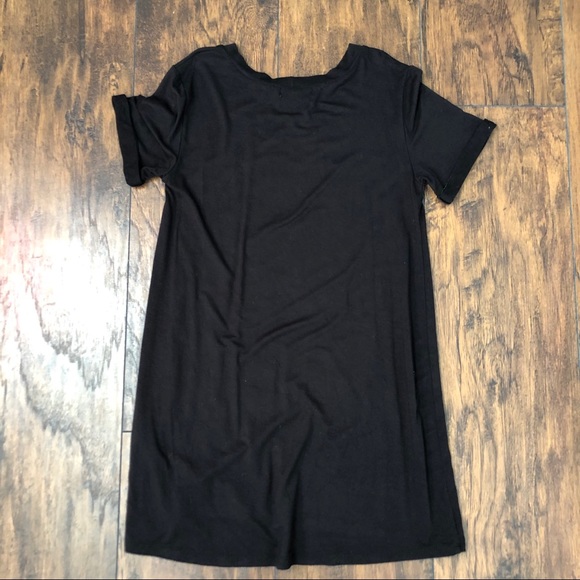 GB Girls Black T-Shirt Dress Eagle Small - Picture 5 of 6